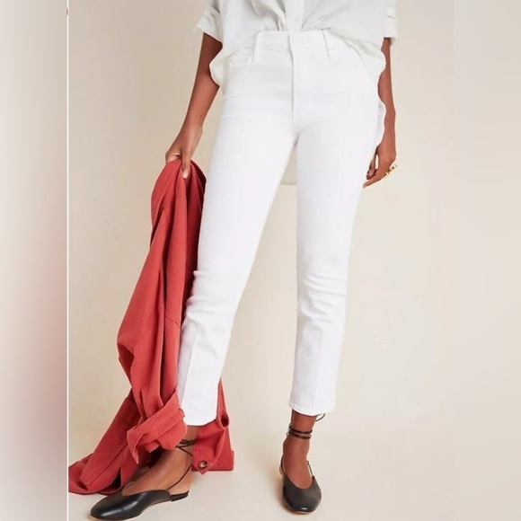 Anthropologie Mother Mid Rise Dazzler Ankle Fairest Of Them All Jeans Size 33 - Picture 1 of 12